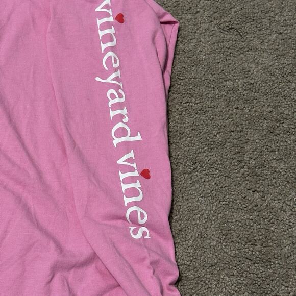 Vineyard Vines Women Small T-Shirt VALENTINES DAY Chocolate Box Whale Pink - Picture 6 of 11